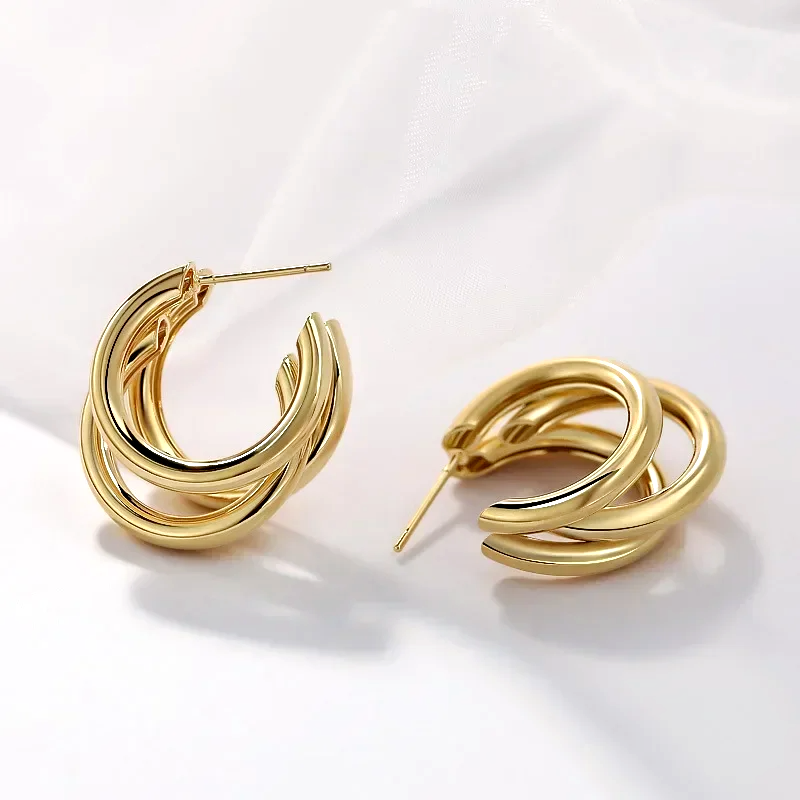 Trivara Stacked Hoop Earrings