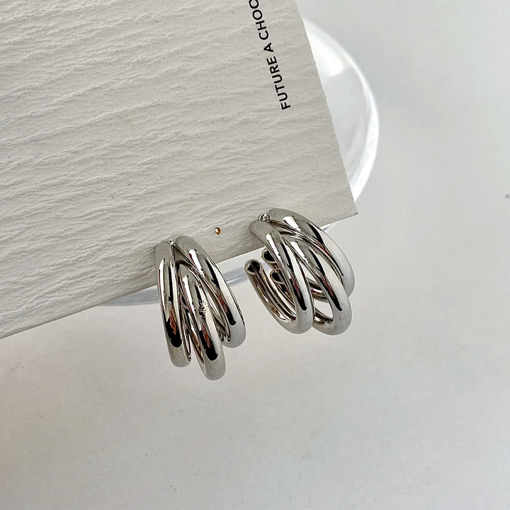 Trivara Stacked Hoop Earrings