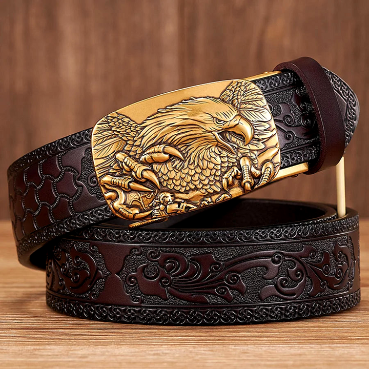 Outlaw Eagle Leather Belt