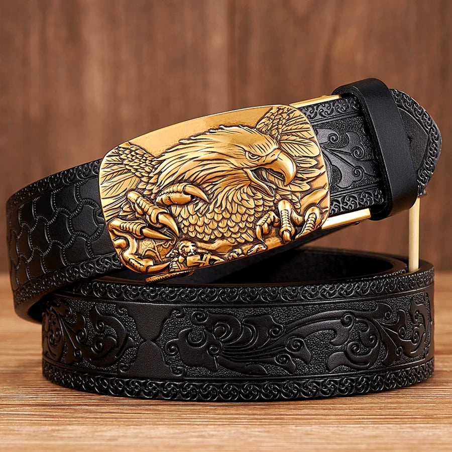 Outlaw Eagle Leather Belt