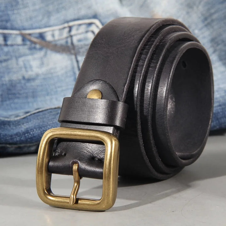 Retro Genuine Cowhide Leather Belt