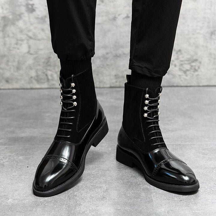 Luxe Lace-Up Chelsea Boots