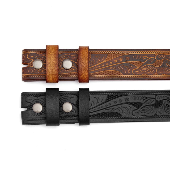 Exquisite Leather Carved Detail Belt