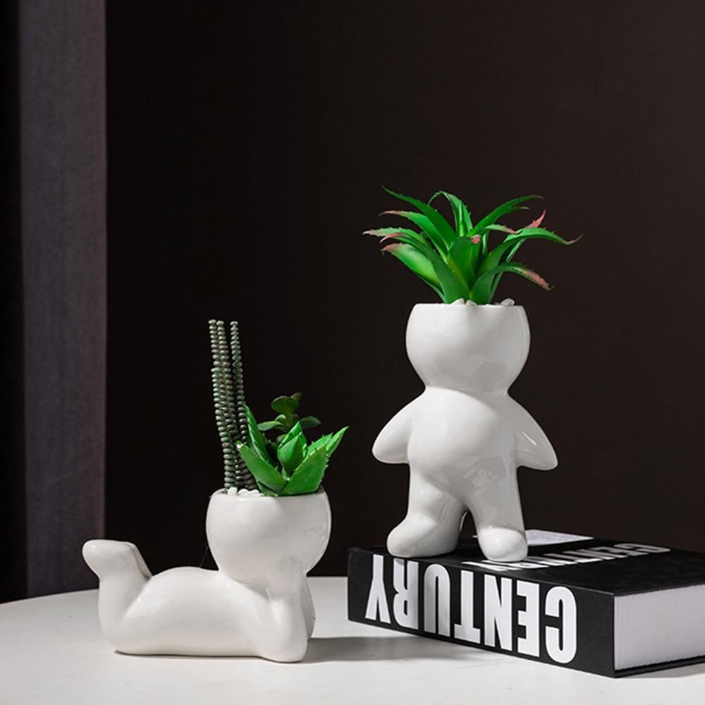 Humanoid Ceramic Succulent Pot