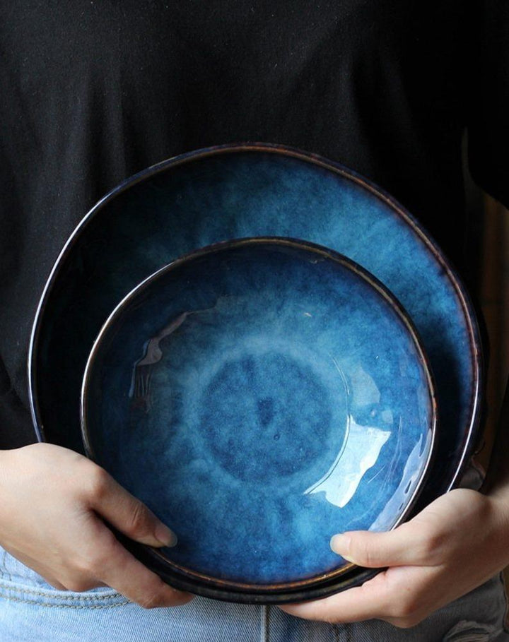 Ceramic Turquoise Salad Bowl